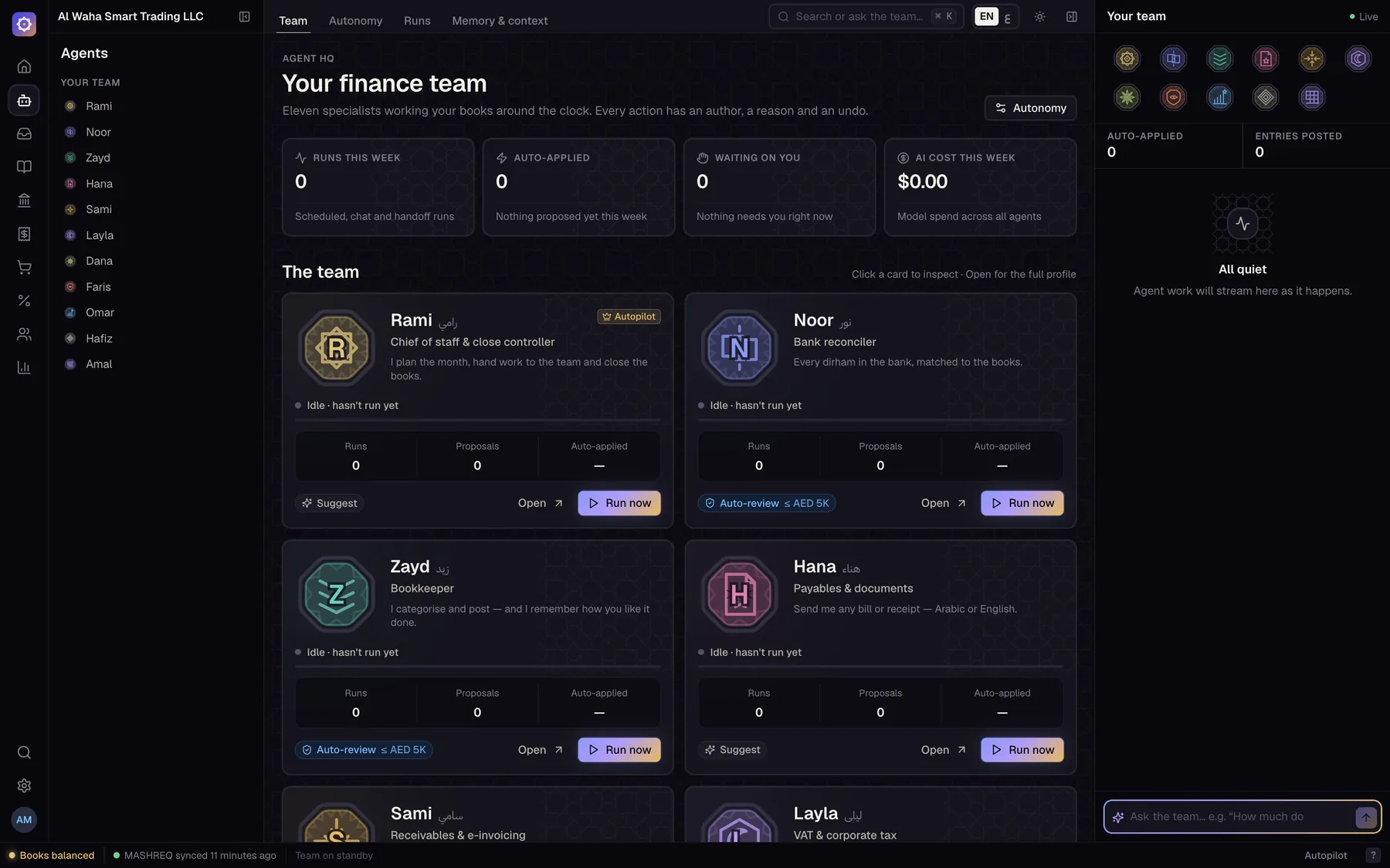 Hisaab Agent HQ: the finance team of AI agents